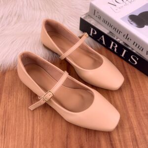 Sapatilha Boneca Fivela Nude