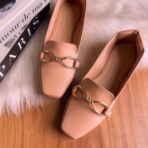 Mocassim Bico Quadrado Ivy Nude