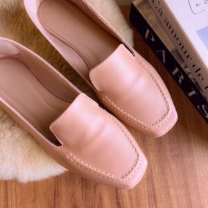Mocassim Bico Quadrado Spring Rosinha