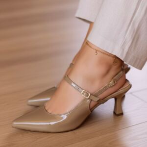 Scarpin Slingback Sofisticado Verde Havana