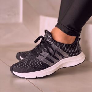 Tênis Sunset Preto e Prata