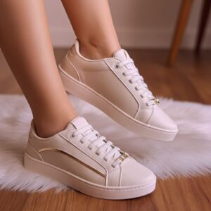 T&ecirc;nis Feminino Miami Off Detalhe Ouro